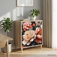 vidaXL Kommode BORNE Ljus piontryck 66 x 36,5 x 75 cm Konstruerat trä