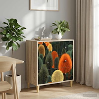 vidaXL Kommode ZAANDAM Skogsprint 66 x 36,5 x 75 cm Konstruerat trä