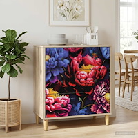 vidaXL Kommode KIEL Mörk piontryck 66 x 36,5 x 75 cm Konstruerat trä