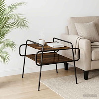 vidaXL Kaffeebord Rökt ek 60 x 60 x 51 cm Konstruerat trä