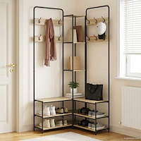 vidaXL Klädhängare med skofåtölj Sonoma-ek 143 x 30 x 199,5 cm