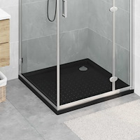 vidaXL Duschbas Tray med Prickar 90 x 90 x 4 cm ABS Svart