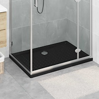 vidaXL Duschbas Tray med Prickar 100 x 70 x 4 cm ABS Svart