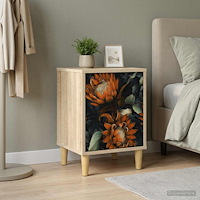 vidaXL Nattduksbord LOCHEM Sonoma-ek 36 x 33 x 50 cm Konstruerat trä