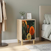 vidaXL Nattduksbord ZAANDAM Sonoma-ek 36 x 33 x 60 cm Konstruerat trä