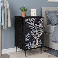vidaXL Nattduksbord DOKKUM 2 st Svart ek 36 x 33 x 61 cm