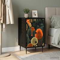 vidaXL Nattduksbord ZAANDAM Svart ek 36 x 33 x 61 cm Konstruerat trä