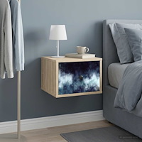 vidaXL Väggmonterad sänggavel RAALTE 2 st Sonoma-ek 36 x 33 x 25 cm