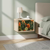 vidaXL Väggmonterad sänggavel ZAANDAM Sonoma-ek 36 x 33 x 25 cm