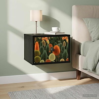 vidaXL Väggmonterad sänggavel ZAANDAM Svart ek 36 x 33 x 25 cm