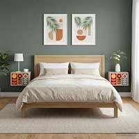 vidaXL Väggmonterad sänggavel ESSEN 2 st Sonoma-ek 36 x 33 x 25 cm