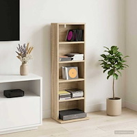 vidaXL CD Skåp Sonoma-ek 33 x 23,5 x 97,5 cm Konstruerat trä