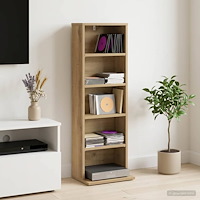 vidaXL CD Skåp Artisan-ek 33 x 23,5 x 97,5 cm Konstruerat trä