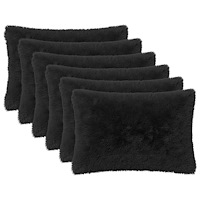 vidaXL Kudde med kudde HEERLEN 2 st Svart PV Fleece