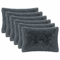vidaXL Kudde med kudde HEERLEN 6 st Antracit PV Fleece