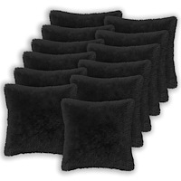 vidaXL Kudde med kudde HEERLEN 12 st Svart PV Fleece