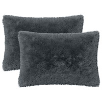 vidaXL Kudde med kudde HEERLEN 6 st Antracit PV Fleece