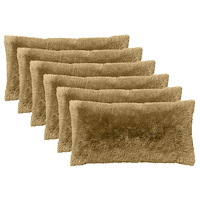 vidaXL Kudde med kudde HEERLEN 6 st Ljusgrå PV Fleece