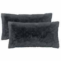 vidaXL Kudde med kudde HEERLEN 6 st Antracit PV Fleece