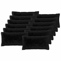 vidaXL Kudde med kudde HEERLEN 2 st Svart PV Fleece