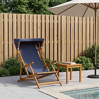 vidaXL Deck Chair 3 Position Massiv Eukalyptus Trä Blå