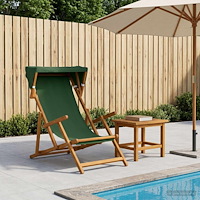 vidaXL Deck Chair 3 Position Massiv Eukalyptus Trä Grön
