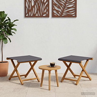 vidaXL Deck Chair 2 st Massiv Eukalyptus Trä Grå