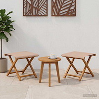 vidaXL Deck Chair 2 st Massiv Eukalyptus Trä Taupe