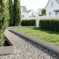 vidaXL vidaxl Kant för gräsmatta 5 m x 10 cm Galvaniserat stål Silver