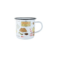 Nordic Souvenir Emaljmugg Swedish fika, 35cl