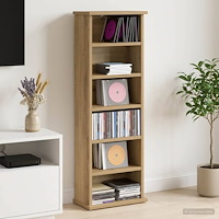 vidaXL CD Skåp Artisan-ek 60 x 17 x 92 cm Konstruerat trä