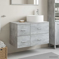 vidaXL Badrumsskåpsset 2 st Betonggrå 79,5 x 44,5 x 80 cm