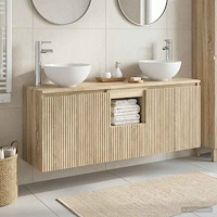 vidaXL Badrumsskåpsset 3 st Sonoma-ek 49,5 x 35 x 63 cm