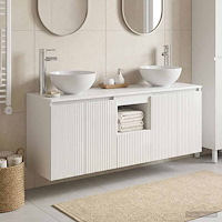 vidaXL Badrumsskåpsset 3 st Vit högglans 49,5 x 35 x 63 cm