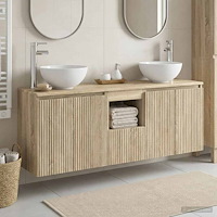 vidaXL Badrumsskåpsset 3 st Sonoma-ek 49,5 x 41 x 64,5 cm