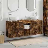 vidaXL Badrumsskåpsset 3 st Rökt ek 49,5 x 41 x 64,5 cm