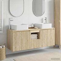 vidaXL Badrumsskåpsset 3 st Sonoma-ek 49,5 x 41 x 63 cm