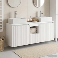 vidaXL Badrumsskåpsset 3 st Vit 49,5 x 41 x 62,5 cm Konstruerat trä