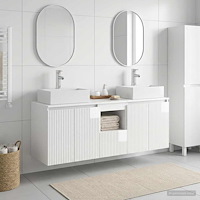 vidaXL Badrumsskåpsset 3 st Vit högglans 49,5 x 41 x 62,5 cm