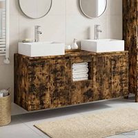 vidaXL Badrumsskåpsset 3 st Rökt ek 49,5 x 41 x 62,5 cm
