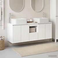vidaXL Badrumsskåpsset 3 st Vit högglans 53 x 35 x 63 cm