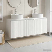 vidaXL Badrumsskåpsset 3 st Vit högglans 49,5 x 44,5 x 65 cm