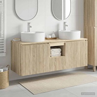 vidaXL Badrumsskåpsset 3 st Sonoma-ek 49,5 x 44,5 x 65 cm