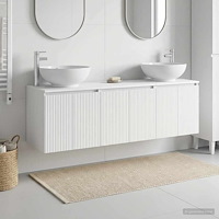 vidaXL Badrumsskåpsset 3 st Vit 49,5 x 44,5 x 65 cm Konstruerat trä
