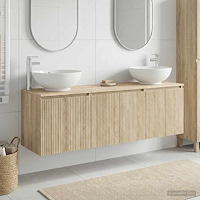 vidaXL Badrumsskåpsset 3 st Sonoma-ek 49,5 x 44,5 x 65 cm