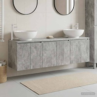 vidaXL Badrumsskåpsset 3 st Betonggrå 49,5 x 44,5 x 65 cm