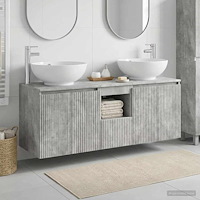 vidaXL Badrumsskåpsset 3 st Betonggrå 49,5 x 44,5 x 65 cm