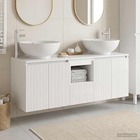 vidaXL Badrumsskåpsset 3 st Vit högglans 49,5 x 44,5 x 65 cm
