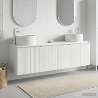 vidaXL Badrumsskåpsset 3 st Vit högglans 49,5 x 44,5 x 66 cm