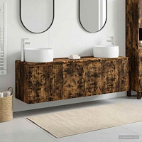 vidaXL Badrumsskåpsset 3 st Rökt ek 49,5 x 44,5 x 66 cm